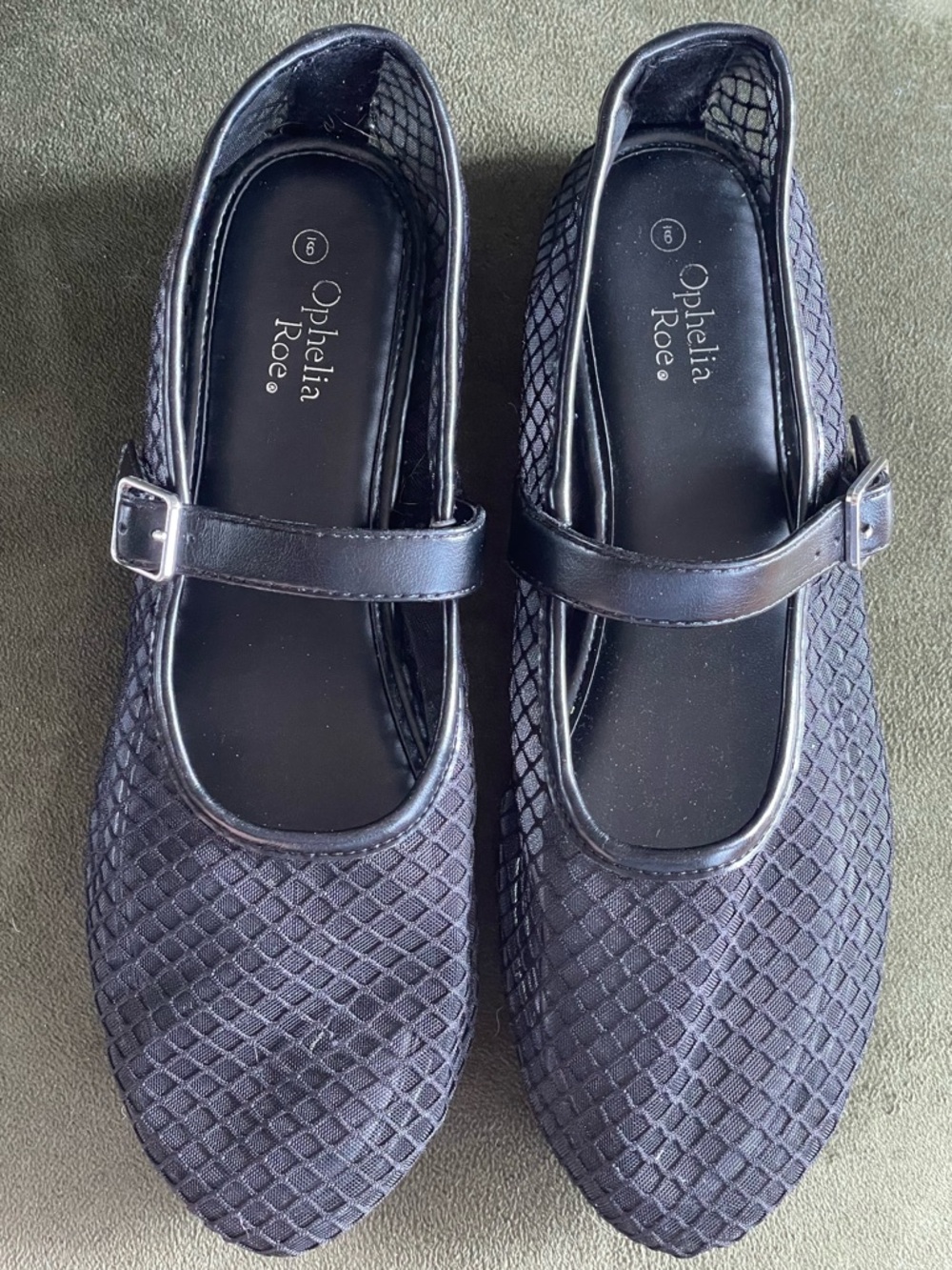 Black Mary Jane Flats Women’s Size 9M Ballet Schoolgirl Classic Minimal